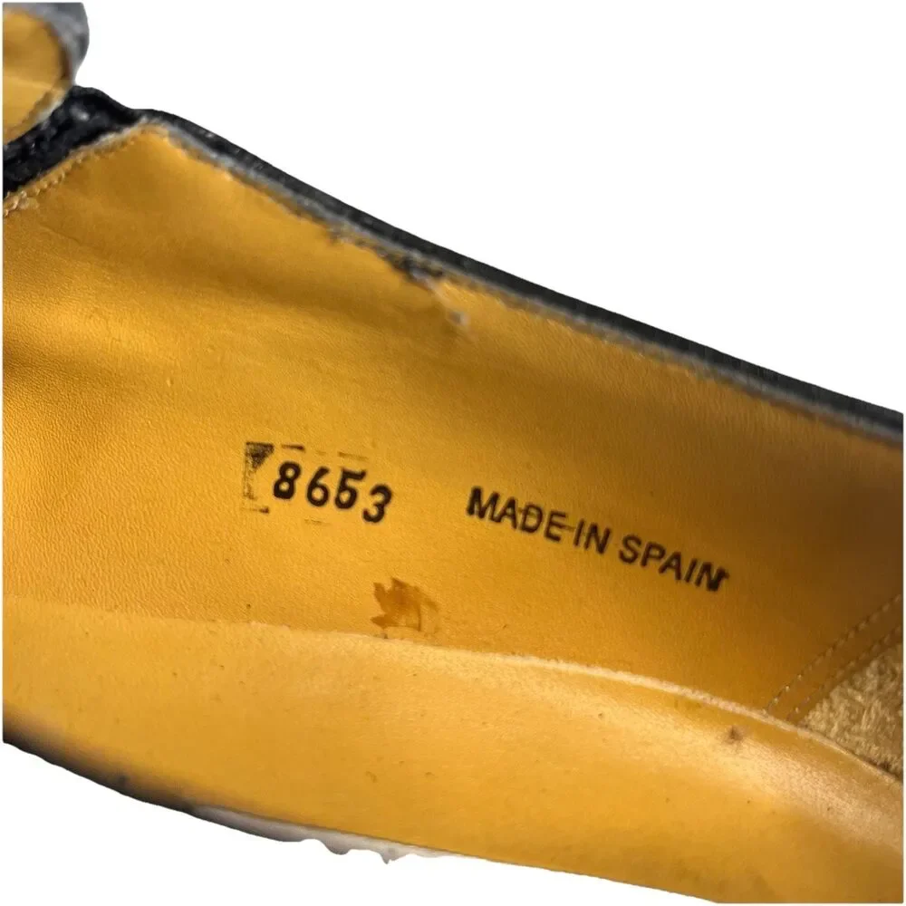 Mezlan Azores Loafer Men's 10.5M 2-Tone Oxford Leather Casual Dress Shoes Spain